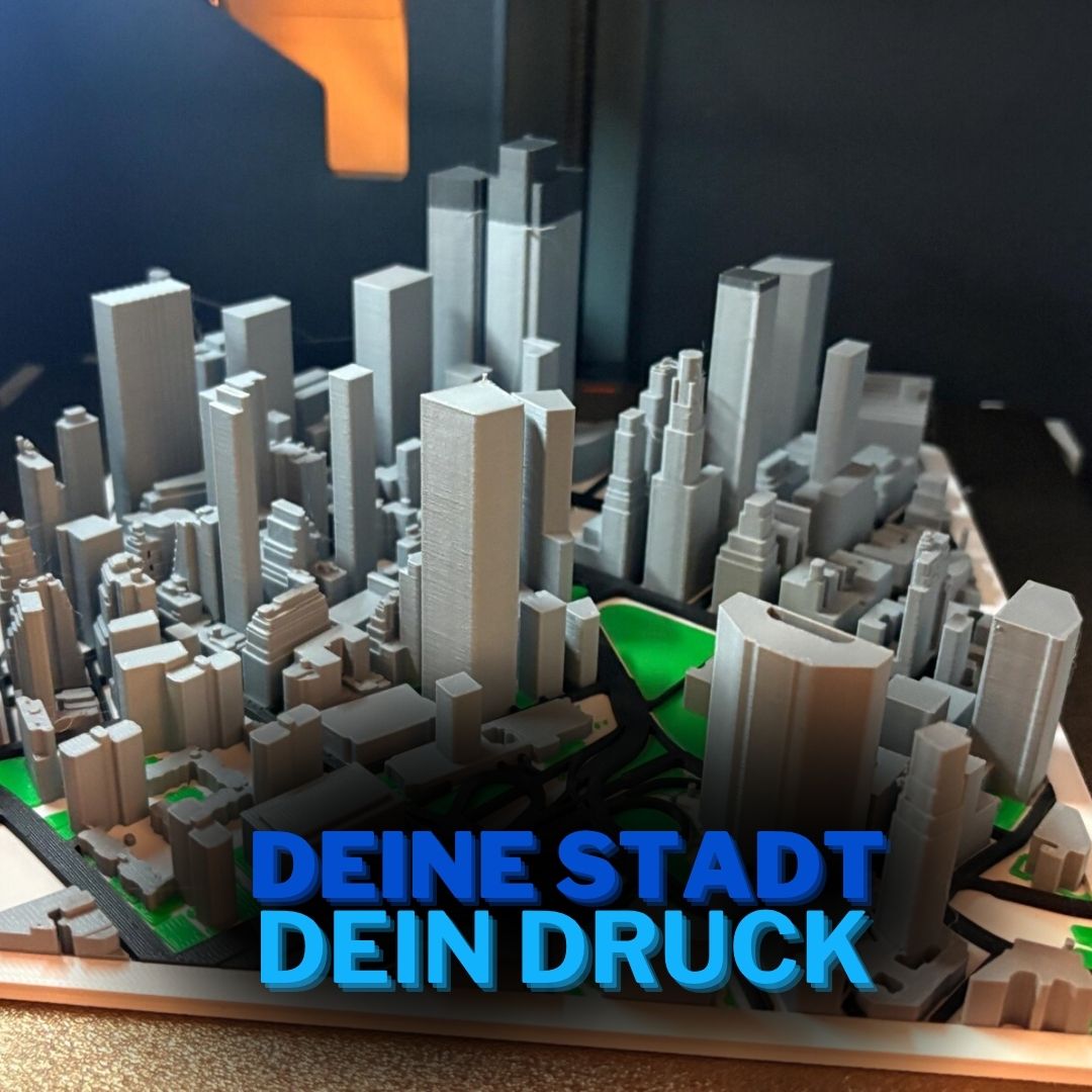 Personalisierte 3D-Karte – Stadtmodell als Deko