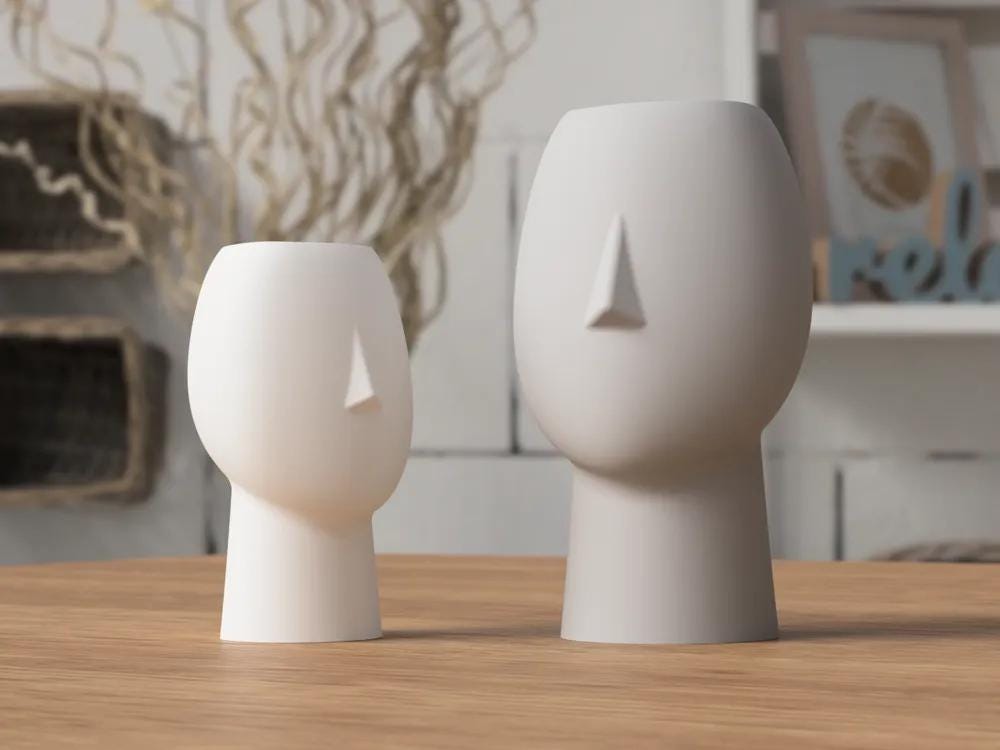 Gesichtsvase | 20+ Farben | 3 Varianten