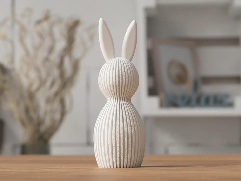 3D Osterhase Deko in 20+ Farben & 3 Größen | Ostergeschenk | Frühlingsdeko | 3D Druck Figur