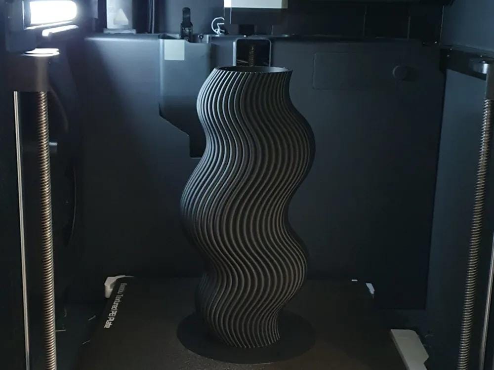 moderne wellenförmige Vase | 3D Druck