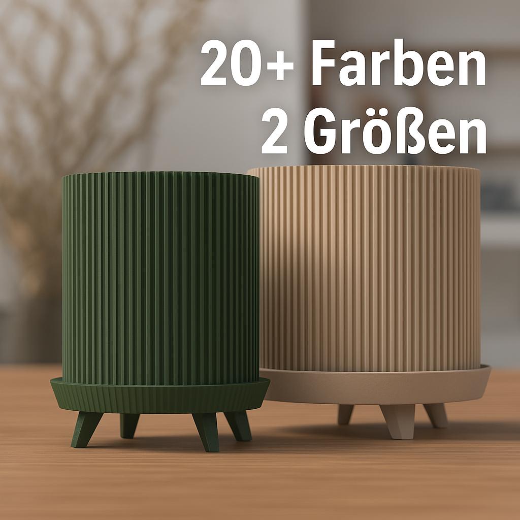 Moderner Pflanzenkübel mit Beinen | 2 Größen | 20+ Farben | Skandinavischer Blumentopf