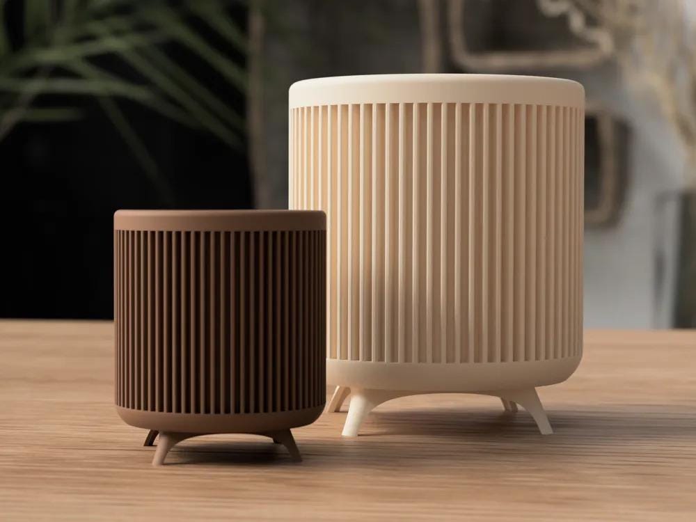 Moderne Vase mit Beinen | Pflanztopf 3D Druck | 2 Größen | 20+ Farben | Japandi Deko | Blumentopf mit Ständer