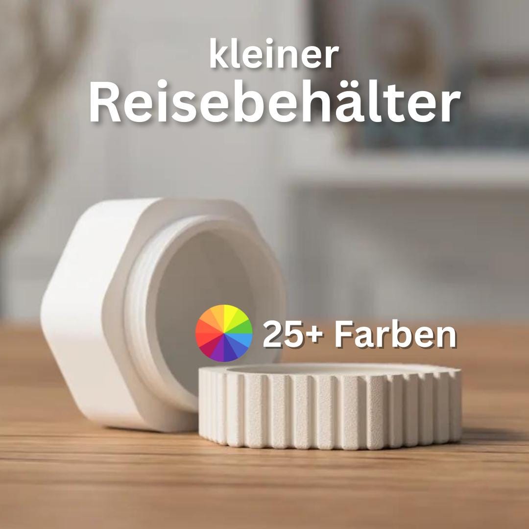 kleiner Reisebehälter | zweifarbig | 3D Druck aus PLA, Kunststoff – 3D-Druck von G3DprintsDE