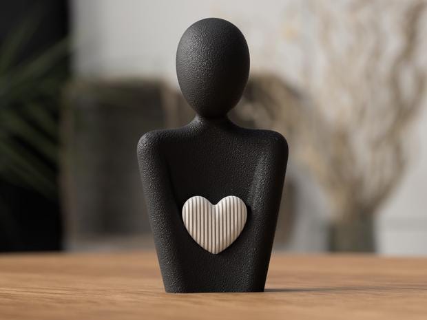 Mother’s Day Statue – 3D-gedruckte Mutter-Kind-Figur mit Herz | Geschenk zum Muttertag | 20+ Farben