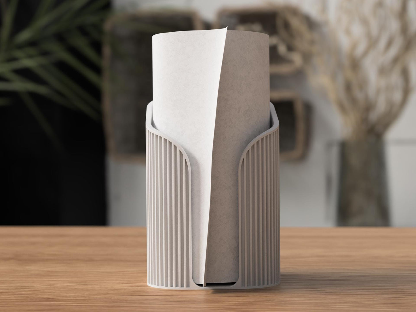 Papierrollenhalter „Japandi“ | Moderner Küchenrollenständer aus 3D-Druck | Minimalistisches Design | 20+ Farben | Handgefertigt