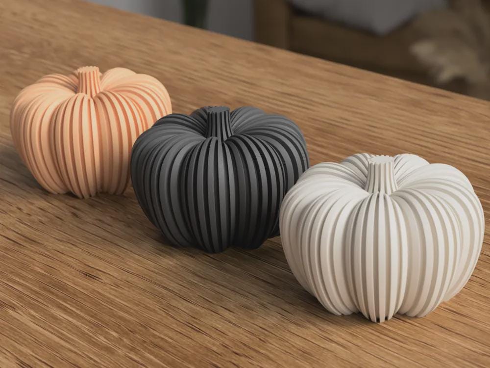 Halloween Pumpkin Tealight Deko – 3D‑gedruckte Kürbislampe, LED-kompatibel, 3 Größen