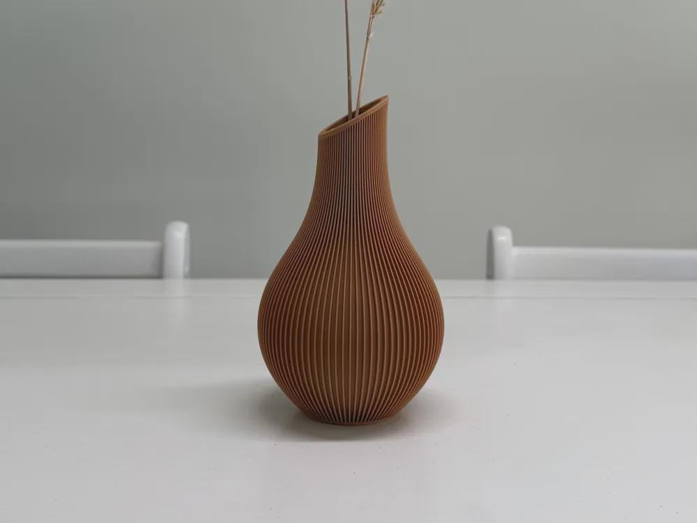 Japandi Vase „Shizu“ – 3D-gedruckt | Minimalistische Deko | Skandinavisches Design | Modern | Handgefertigt aus PLA