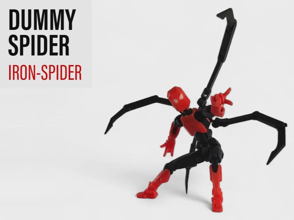 Iron‑Spider – 3D‑gedrucktes Spider‑Zubehör für Dummy 13 – bewegliche Bein‑Adapter, actionreich & kompatibel