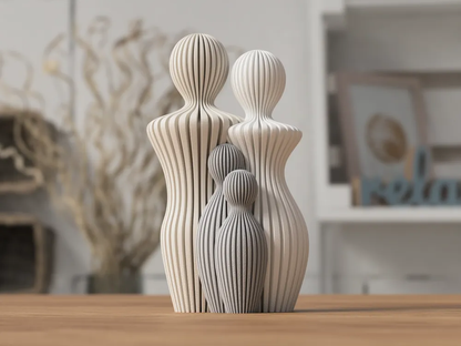 Moderne Familienskulptur