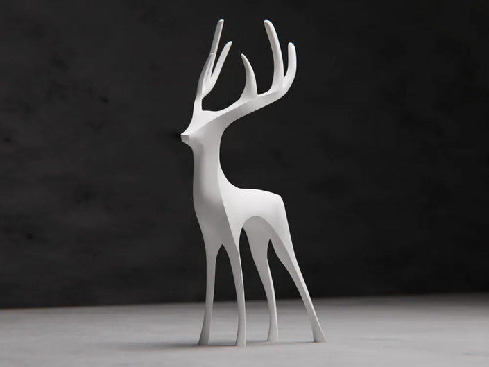 minimalistische Hirsch-Figur