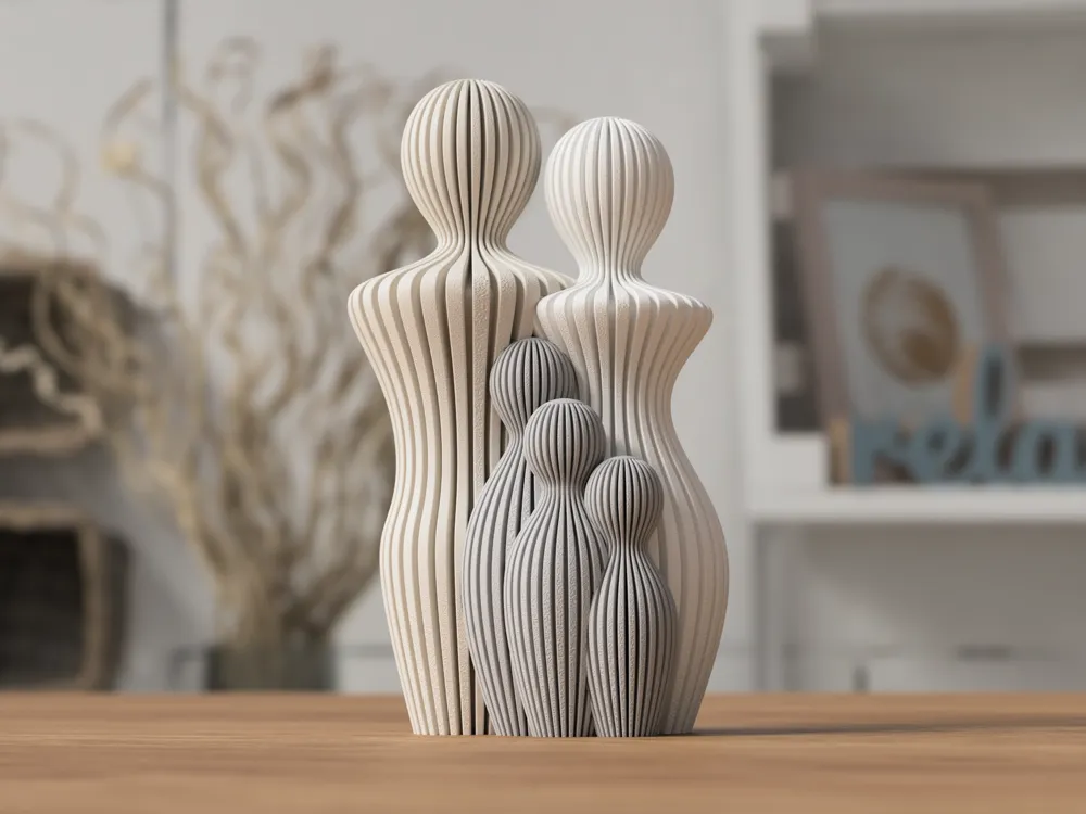 Moderne Familienskulptur