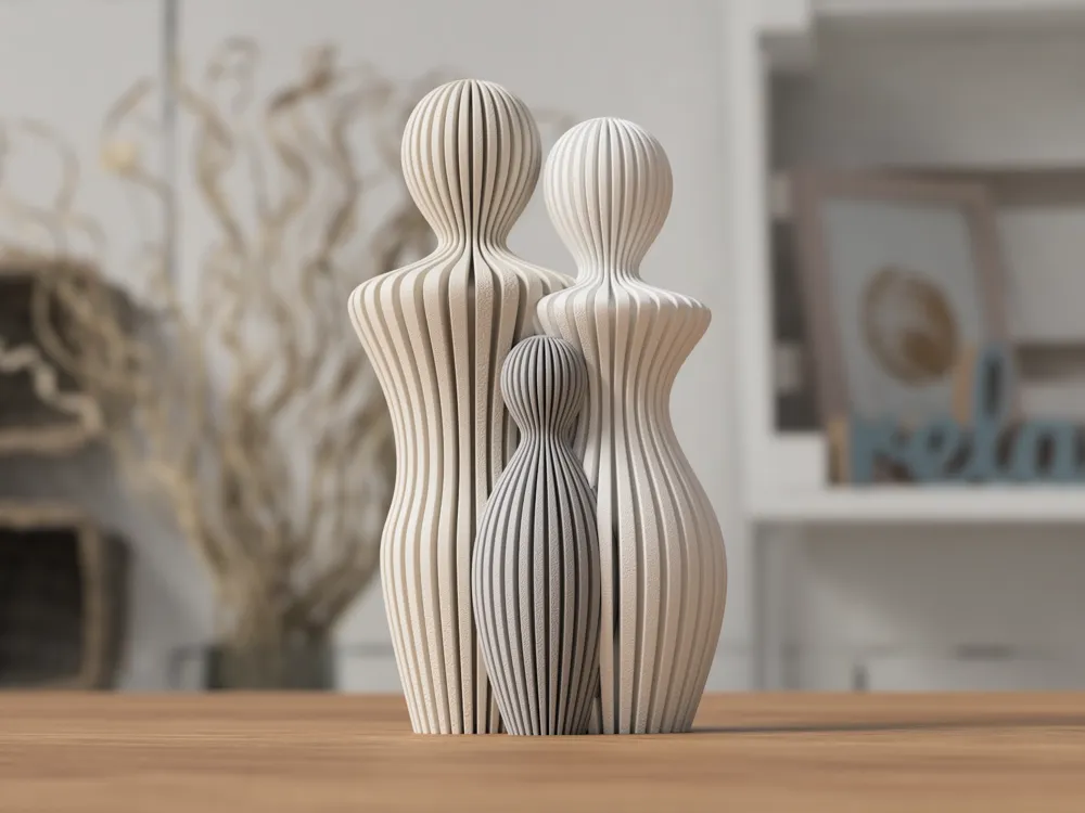 Moderne Familienskulptur
