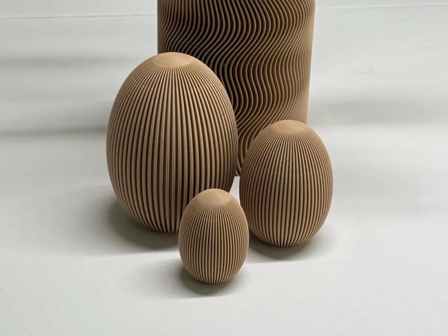 Geriffeltes Osterei – minimalistische Osterdeko