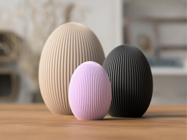 Geriffeltes Osterei – minimalistische Osterdeko