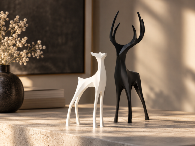 Minimalistische Hirschkuh Figur – Japandi Deko