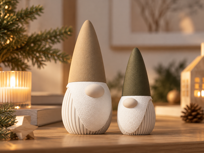 Minimalistischer Wichtel – moderne Weihnachtsdeko