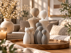 Personalisierte Familienskulptur – minimalistische Familienfigur