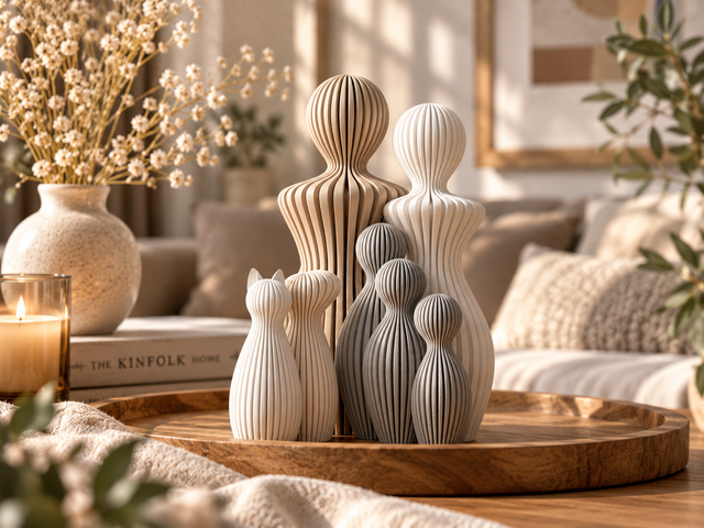 Personalisierte Familienskulptur – minimalistische Familienfigur