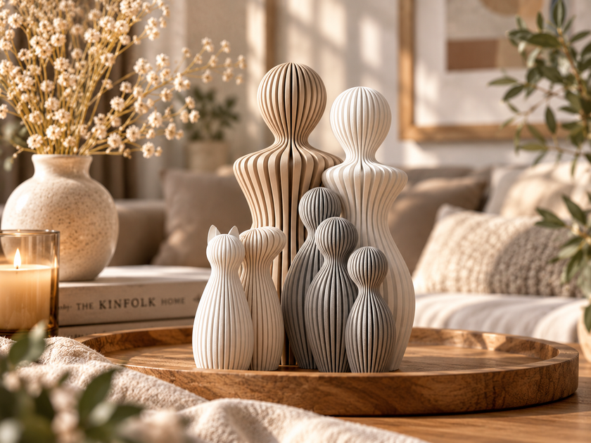 Personalisierte Familienskulptur – minimalistische Familienfigur