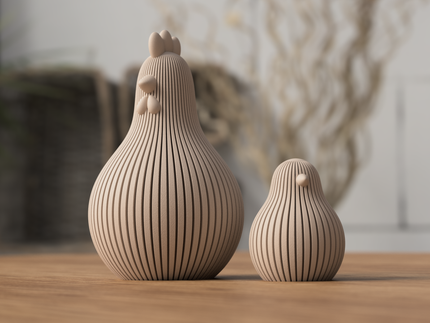 Skandinavische Osterhühner – Huhn & Küken Deko