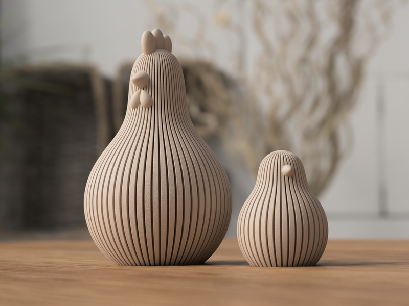 Skandinavische Osterhühner – Huhn & Küken Deko