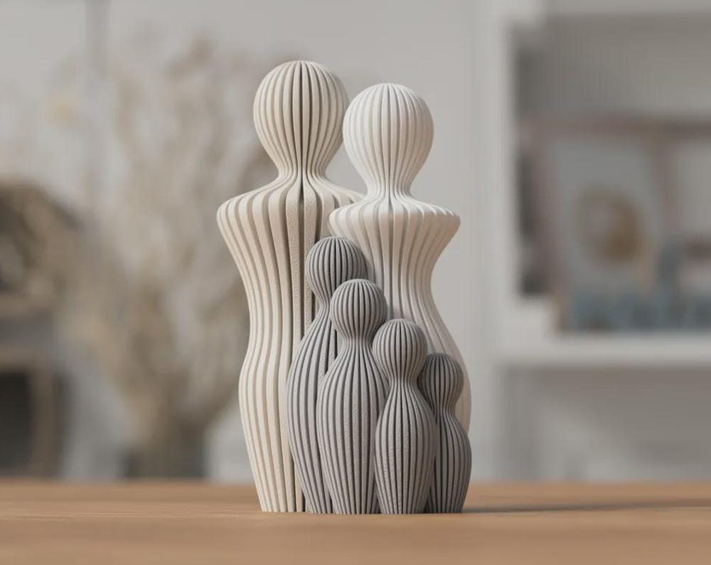 Moderne Familienskulptur