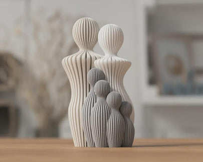 Moderne Familienskulptur