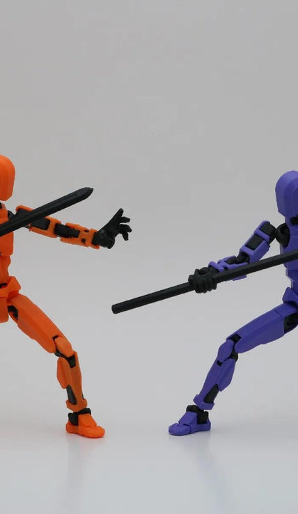 Dummy 13 Zubehör-Set – 3D-gedruckt für Actionfiguren – Schwert, Pistole, Rucksack, Hut u. mehr – kompatibel mit Dummy13 Figur aus PLA, PETG – 3D-Druck von G3DprintsDE