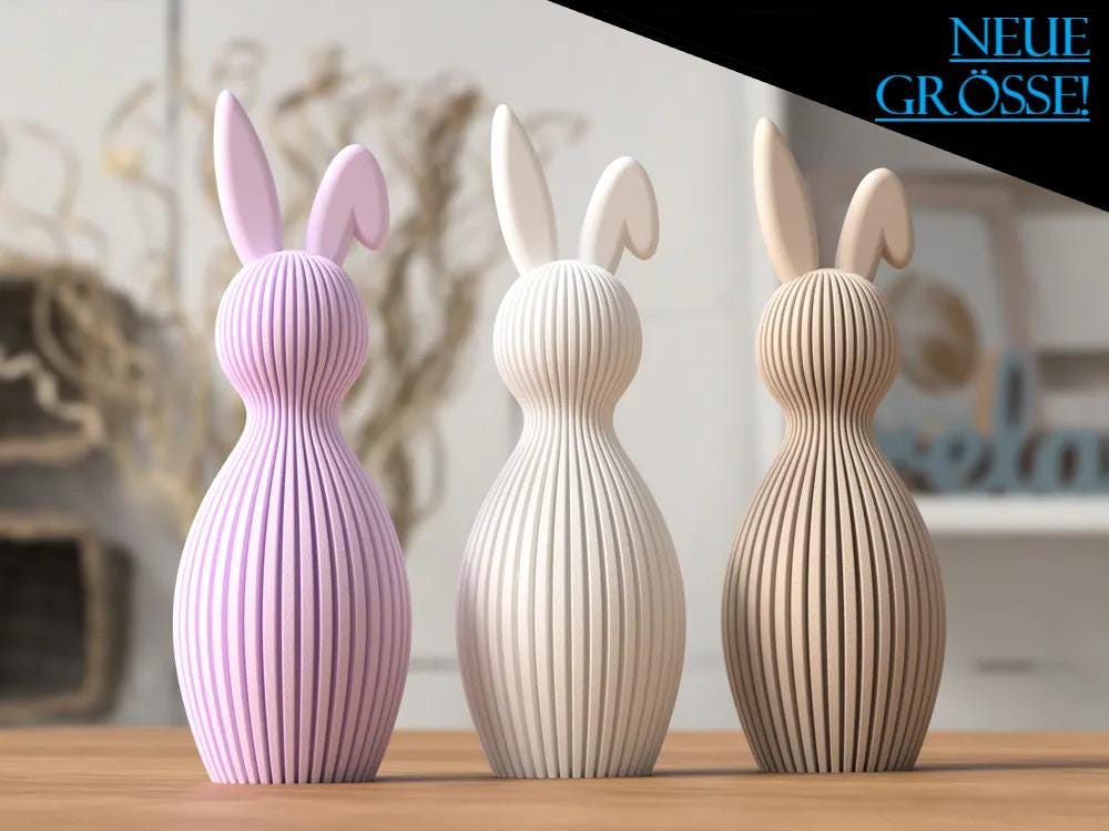 Osterhasen mit geknicktem Ohr | FDM-Druck aus PLA, Kunststoff, 3D Druck – 3D-Druck von G3DprintsDE