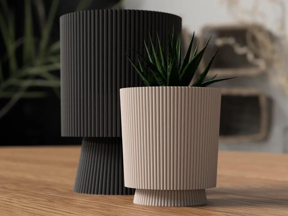 Pflanztopf mit Tropfbehälter | 4 Varianten | 3D Druck