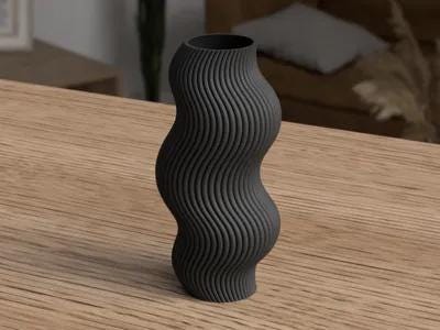 moderne wellenförmige Vase | 3D Druck