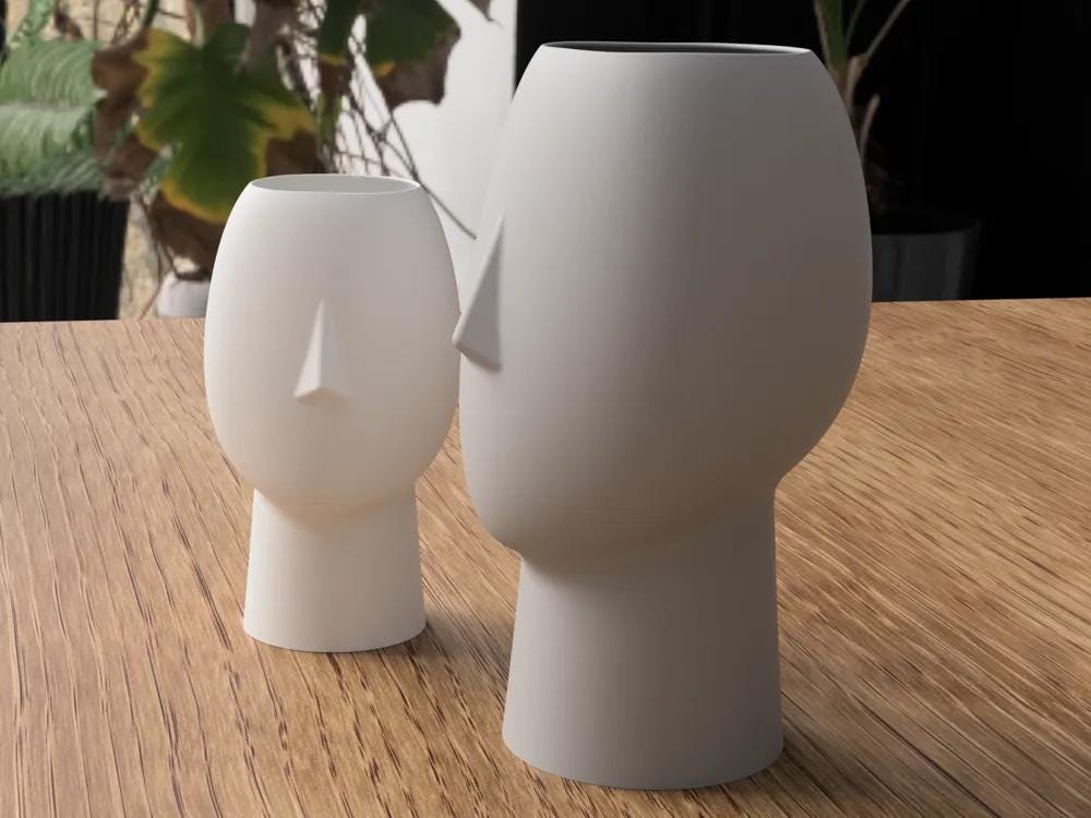 Gesichtsvase | 20+ Farben | 3 Varianten