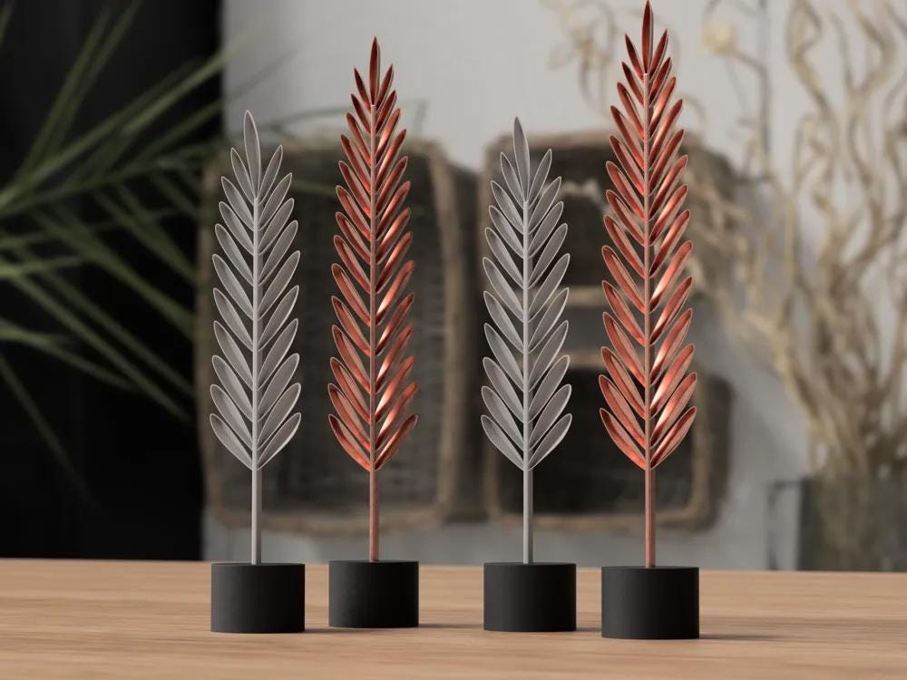 Moderne Feder-Dekoration | 3D Druck
