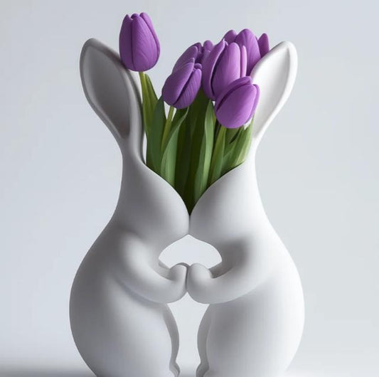 Loving Rabbits Vase | 20+ Farben | 3D Druck aus PLA, Kunststoff – 3D-Druck von G3DprintsDE