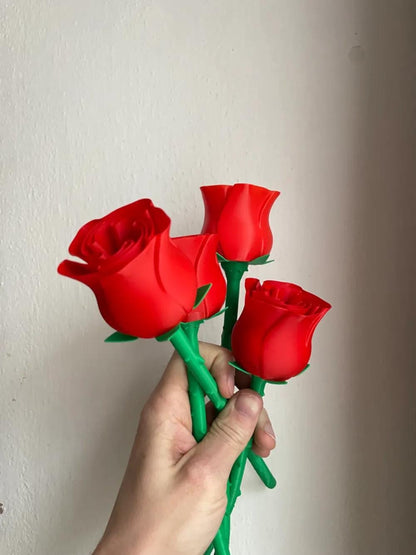 3D-gedruckte Rose mit Stiel – Perfektes Geschenk zum Valentinstag, Muttertag oder als romantische Dekoration aus – 3D-Druck von G3DprintsDE