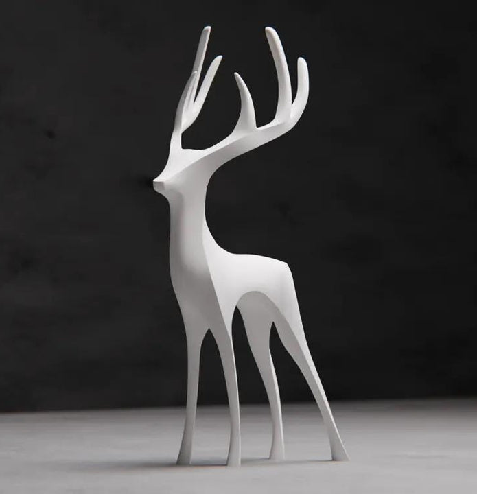 3D Hirsch Figur – Minimalistische Dekofigur im Skandi-Stil | 3D-gedruckte Hirschskulptur aus PLA | Wohnzimmer Deko | Tierfigur modern aus PLA, Kunststoff – 3D-Druck von G3DprintsDE