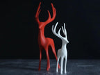 3D Hirsch Figur – Minimalistische Dekofigur im Skandi-Stil | 3D-gedruckte Hirschskulptur aus PLA | Wohnzimmer Deko | Tierfigur modern aus PLA, Kunststoff – 3D-Druck von G3DprintsDE