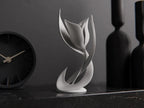 3D Blume Figur – Minimalistische Blumenskulptur aus PLA | Moderne 3D-Deko für Regal, Tisch & Fensterbank | Florale Wohn-Dekoration