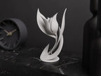 3D Blume Figur – Minimalistische Blumenskulptur aus PLA | Moderne 3D-Deko für Regal, Tisch & Fensterbank | Florale Wohn-Dekoration
