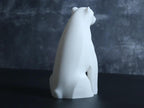 3D-gedruckte Eisbär-Skulptur – Minimalistische Dekofigur aus PLA | Moderne Tierfigur fürTisch oder Fensterbank | Geometrische Eisbär-Deko