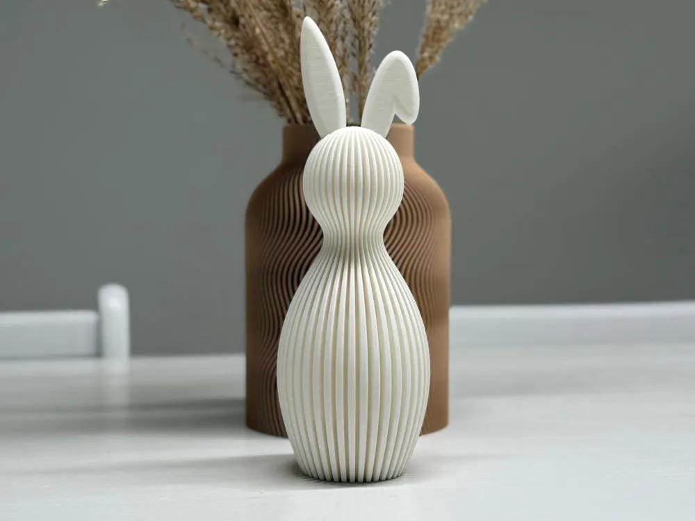 Osterhasen mit geknicktem Ohr | FDM-Druck aus PLA, Kunststoff, 3D Druck – 3D-Druck von G3DprintsDE