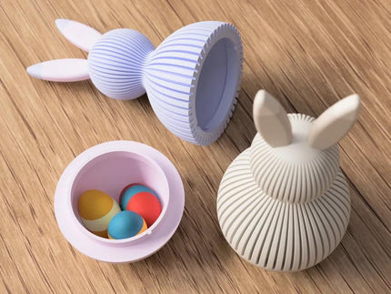 Japandi Bunny Geschenkbox | Osterei Dose mit Hasenohren | Osterdeko modern 3D Druck | Minimalistische Geschenkverpackung