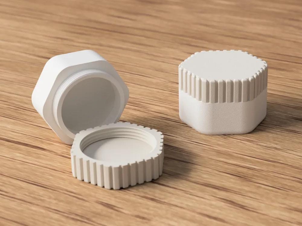 kleiner Reisebehälter | zweifarbig | 3D Druck aus PLA, Kunststoff – 3D-Druck von G3DprintsDE