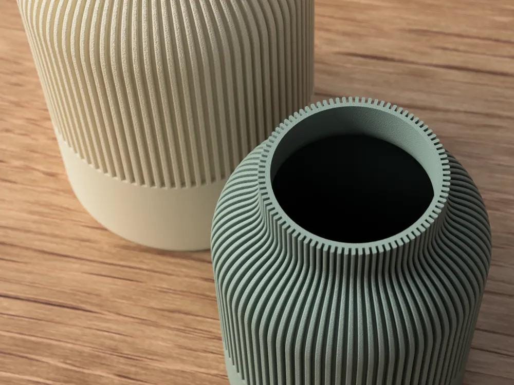 moderne Japandi Vasen | 2 Größen | 3D Druck