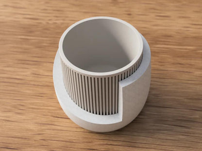 Japandi Pflanztopf | Skandinavisch Minimalistisch | 3D-gedruckt aus PLA | Modernes Design Deko | Handmade Blumentopf aus PLA, Kunststoff – 3D-Druck von G3DprintsDE