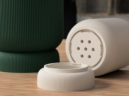 Pflanztopf mit Twist-Lock Untersetzer | 20+ Farben | 2 Größen | Modernes Design aus PLA, Kunststoff – 3D-Druck von G3DprintsDE