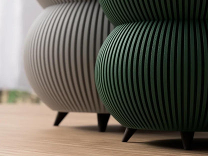 Moderne Vase mit Beinen | Pflanztopf 3D Druck | 2 Größen | 20+ Farben | Japandi Deko | Blumentopf mit Ständer aus PLa, Kunststoff – 3D-Druck von G3DprintsDE