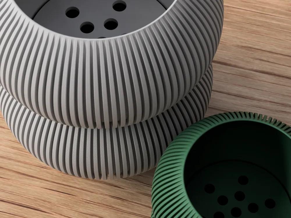 Moderne Vase mit Beinen | Pflanztopf 3D Druck | 2 Größen | 20+ Farben | Japandi Deko | Blumentopf mit Ständer aus PLa, Kunststoff – 3D-Druck von G3DprintsDE