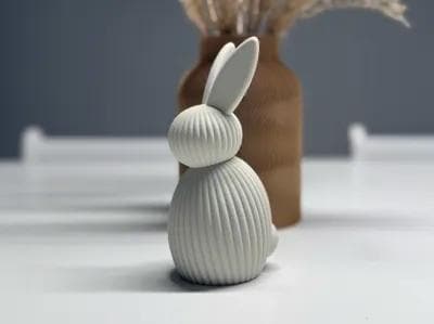 Minimalistische 3D-Osterhasen | Skandi Deko Ostern | 20+ Farben | Handgefertigt mit FDM-Druck | Japandi Frühling Figur