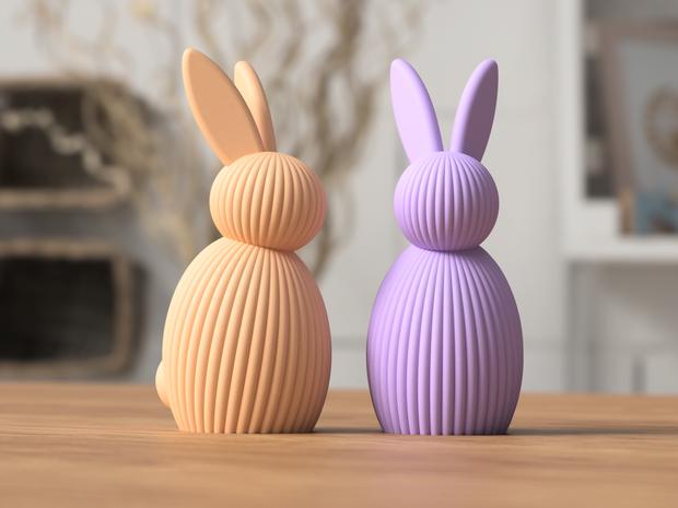 Minimalistische 3D-Osterhasen | Skandi Deko Ostern | 20+ Farben | Handgefertigt mit FDM-Druck | Japandi Frühling Figur
